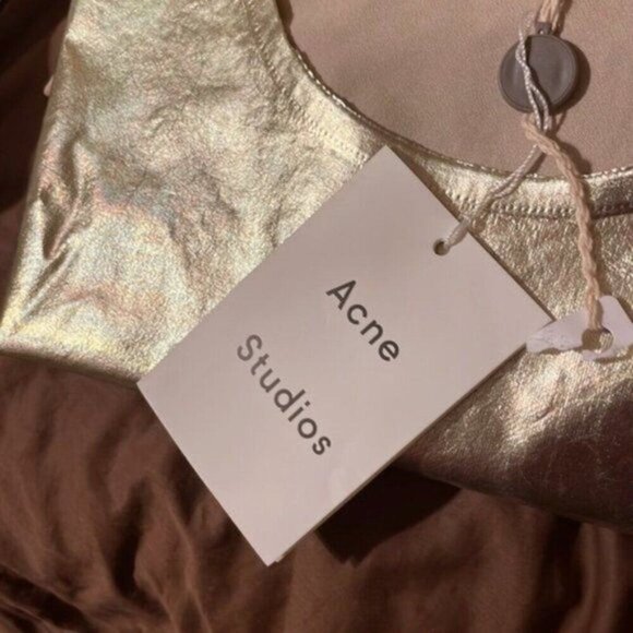 Acne metallic long sleeve tee gold M - Picture 5 of 7